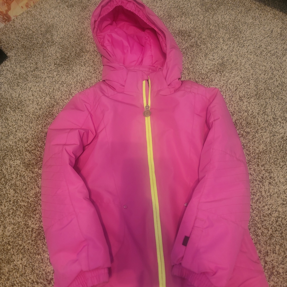 Spyder Pink Puffer Jacket with Hood and Insulation